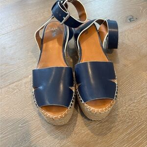 Franco Sarto Blue Espadrille Wedges